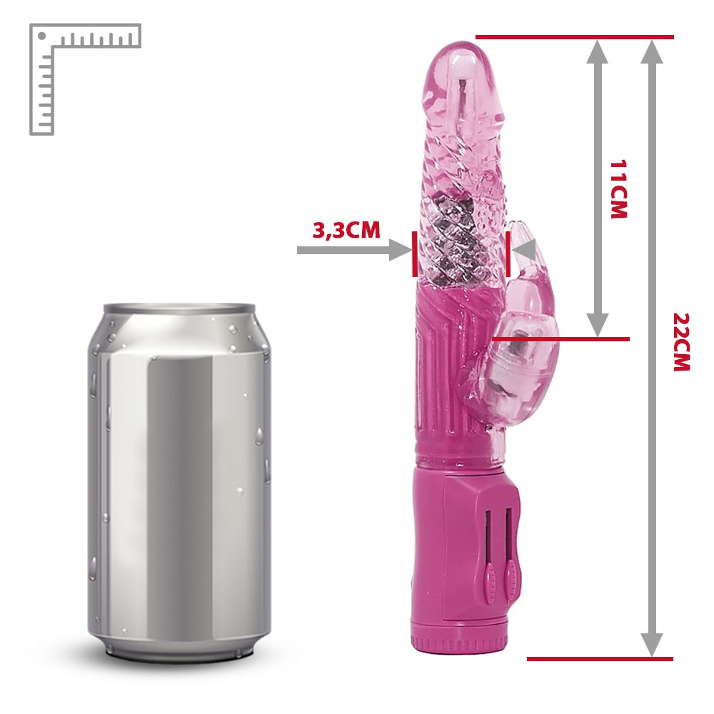 close na ponta texturizada do vibrador principal rotativo para inser��o gradual segura e confort�vel com foco no ponto G