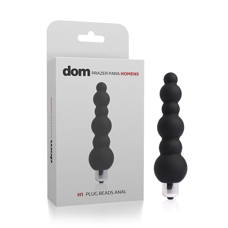 Plug Anal Anatômico com Vibrador e 3 Delimitadores de Profundidade H1 Preto | Foto 01 Plug Anal Anatômico com Vibrador e 3 Delimitadores de Profundidade H1 Preto | Foto 01
