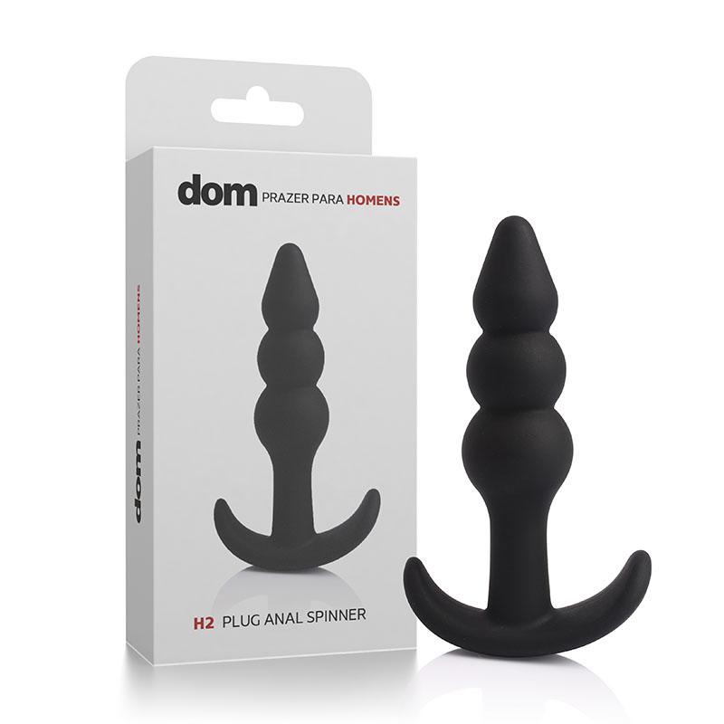 Plug Anal em Silicone com Formato Anatômico 2,5 x 9,3cm H2 Preto | Foto 01 Plug Anal em Silicone com Formato Anatômico 2,5 x 9,3cm H2 Preto | Foto 01