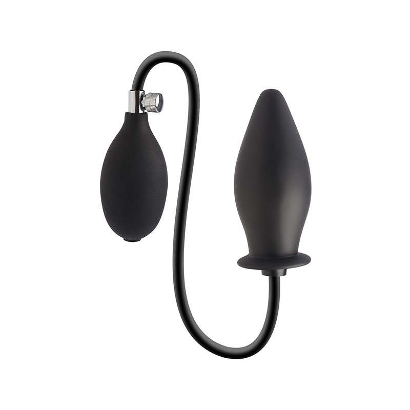 Plug Anal Inflável em Silicone Formato Anatômico 4,5 x 14cm H7 Preto | Foto 02 Plug Anal Inflável em Silicone Formato Anatômico 4,5 x 14cm H7 Preto | Foto 02
