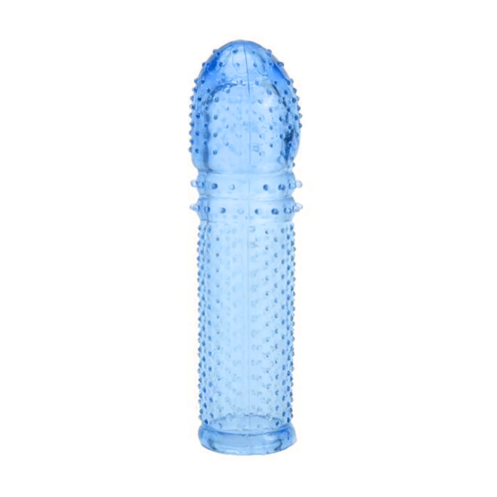 Capa Peniana com Cerdas para Massagear 16 x 4cm Azul | Foto 02
