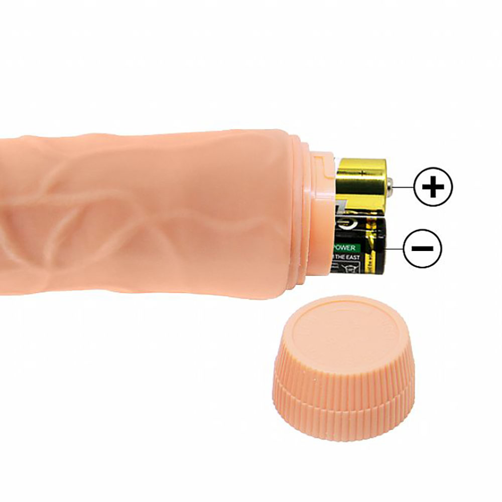 Pènis Realístico com Vibrador Multivelocidade em Soft Skin 19,5 x 4cm Bege | Foto 06