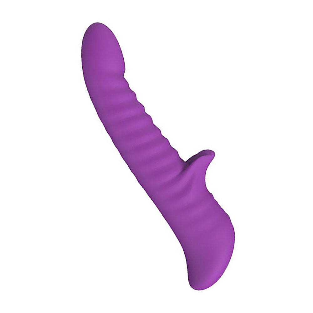 Vibrador Duplo Recarregável em Silicone com 9 Vibrações Aurora Roxo | Foto 01