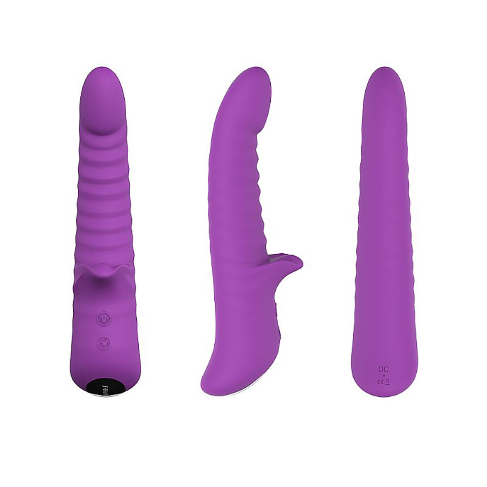 Vibrador Duplo Recarregável em Silicone com 9 Vibrações Aurora Roxo | Foto 03