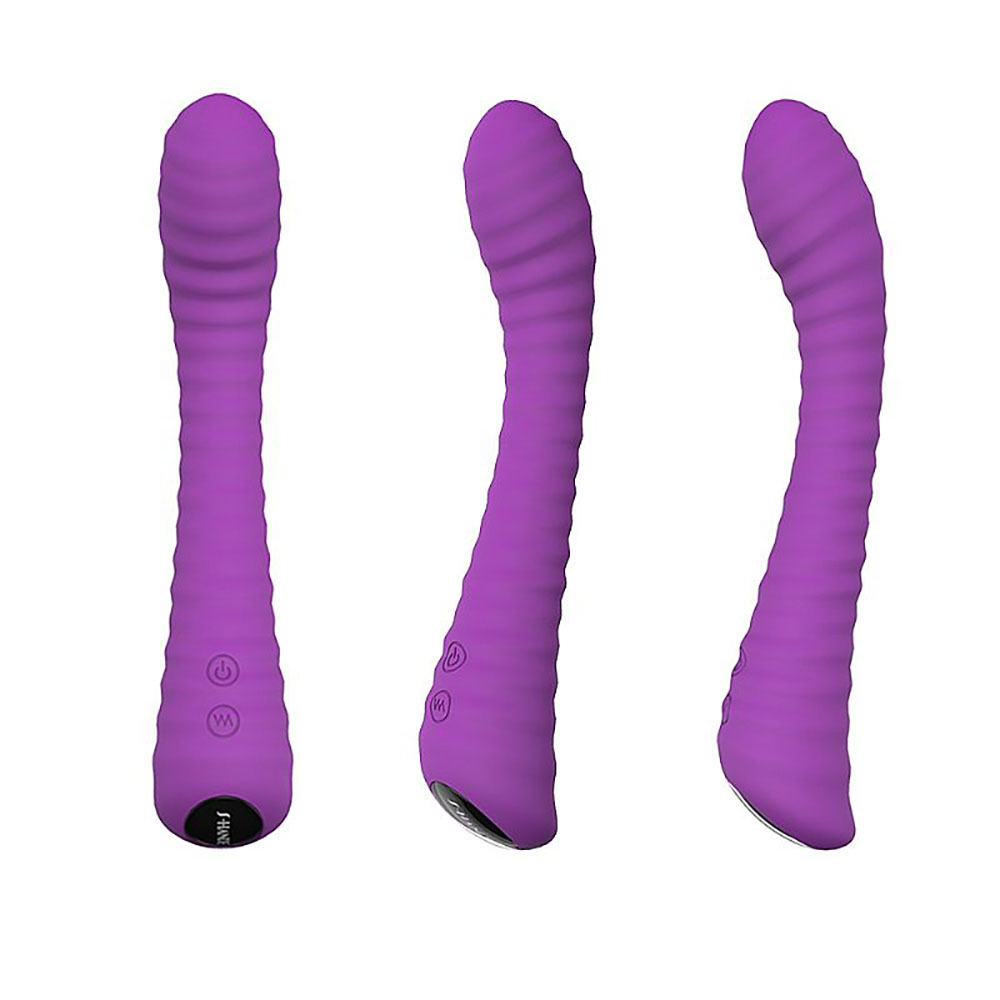 Vibrador Ponto G Recarreg�vel em Silicone Sunshine Roxo - Tr�s �ngulos do vibrador