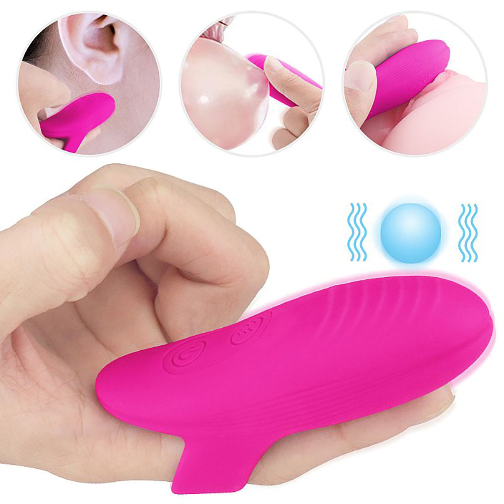 Dedeira Estimuladora Dory Pink em uso, simulando a estimula��o do clit�ris