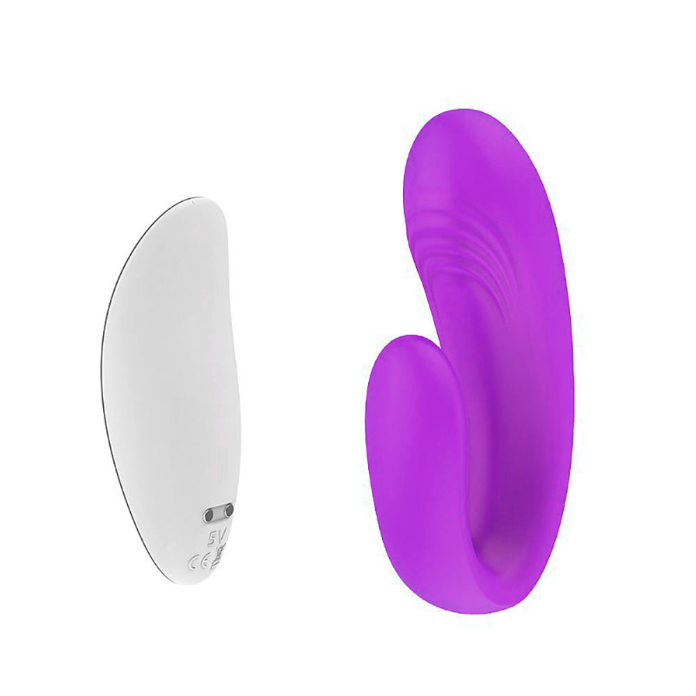 Vibrador para Casal Recarregável em Silicone com 9 Vibrações Enjoy RCT Roxo | Foto 04