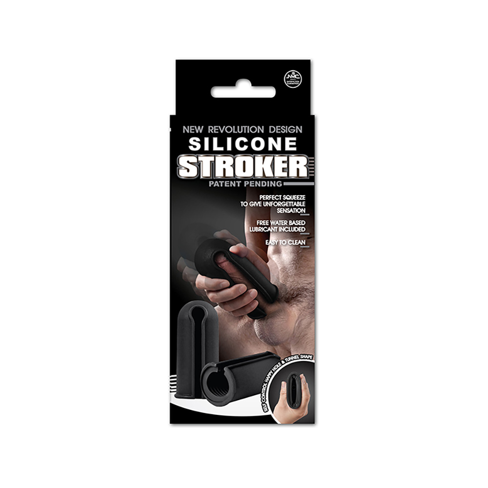 Masturbador Masculino Excellent Power Silicone Stroker Preto, vis�o mais detalhada da textura interna para estimula��o