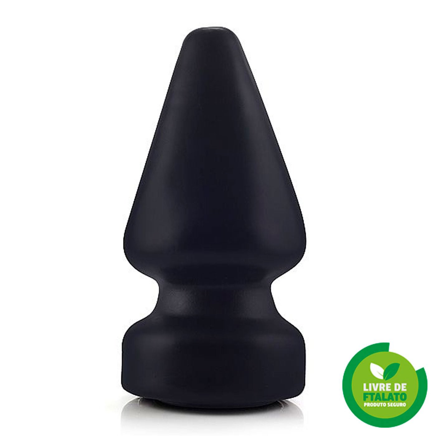 Plug Anal Gigante Liso Com Ventosa 24 x 11cm Preto | Foto 01
