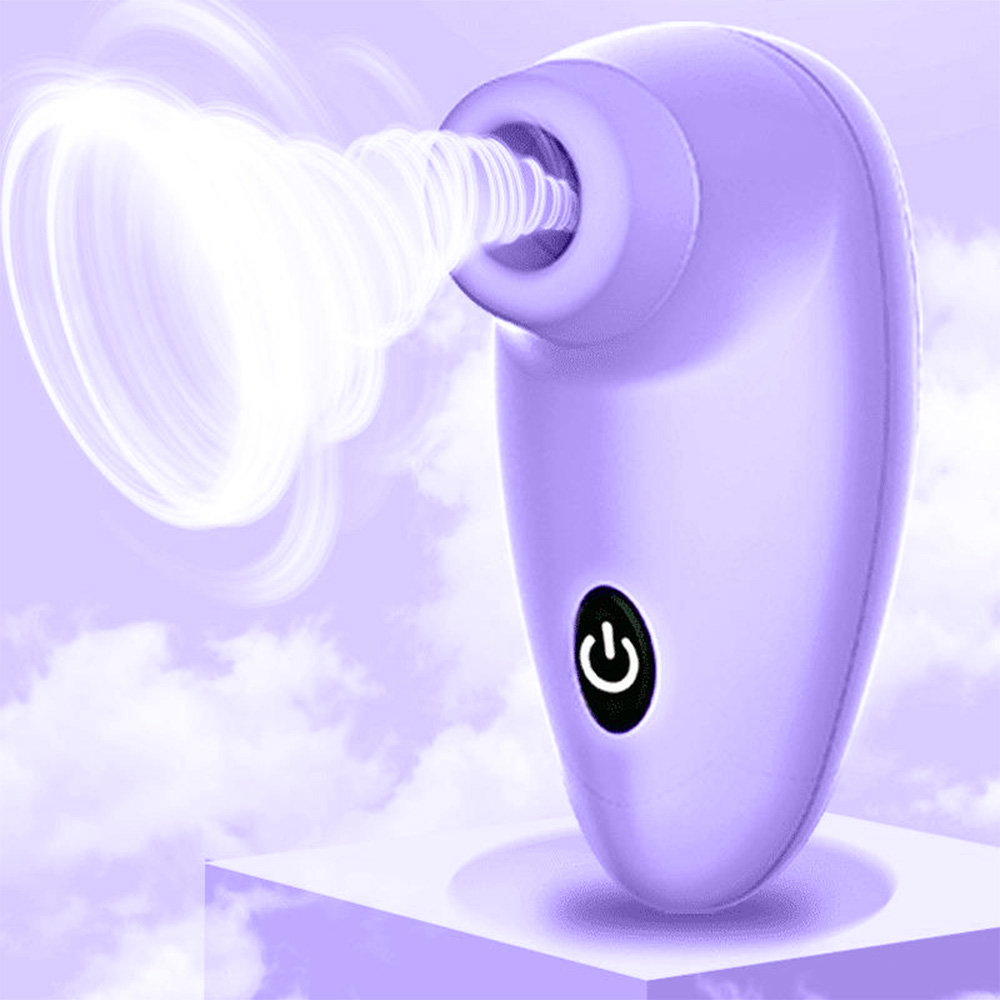 Vibrador Sugador Amazon Hot Roxo com embalagem, destacando seu design e bocal de silicone