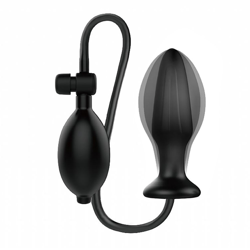 Plug Anal Inflável em Silicone Mr Play Preto | Foto 03