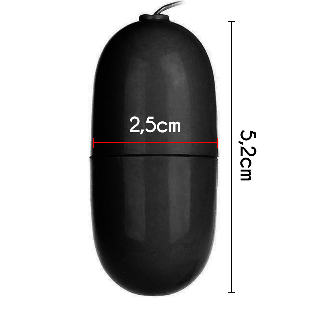 Vibrador Bullet Duplo em ABS Multivelocidade e Controle com Fio Preto | Foto 04