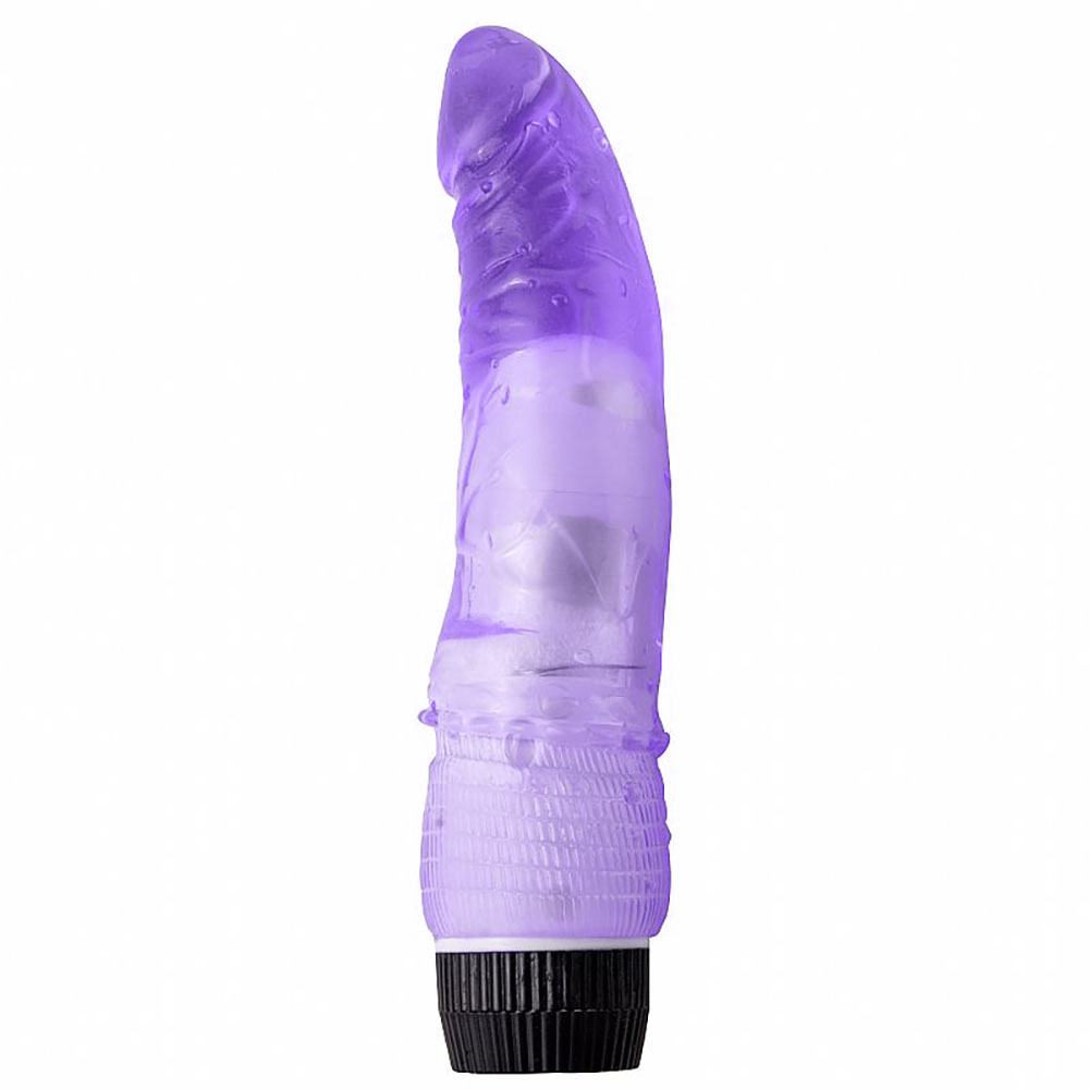 P�nis Real�stico em Jelly com Vibrador Multivelocidade Maig 19 x 4cm Lil�s | Foto 02