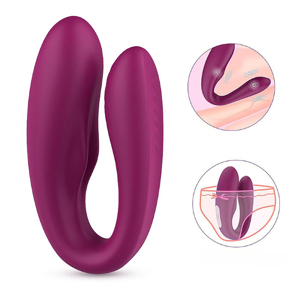 Vibrador para Casal Recarregável em Silicone com 9 Vibrações Viviana Pink | Foto 03