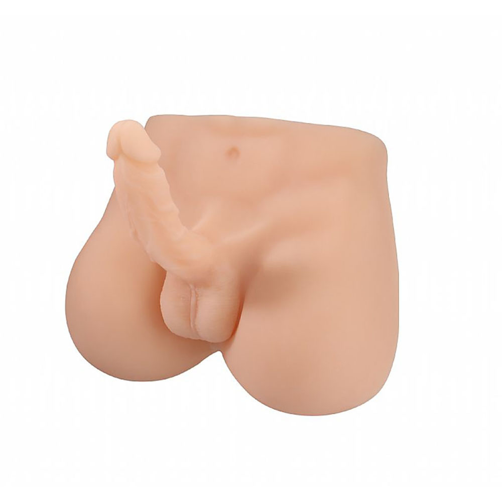 Vista lateral do Bumbum Masculino em Cyberskin, mostrando a �rea do �nus e a textura do material