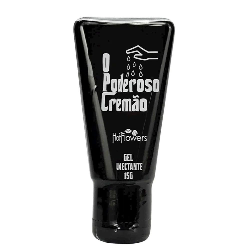 Excitante Unissex O Poderoso Crem�o 15ml - Embalagem preta com letras brancas 