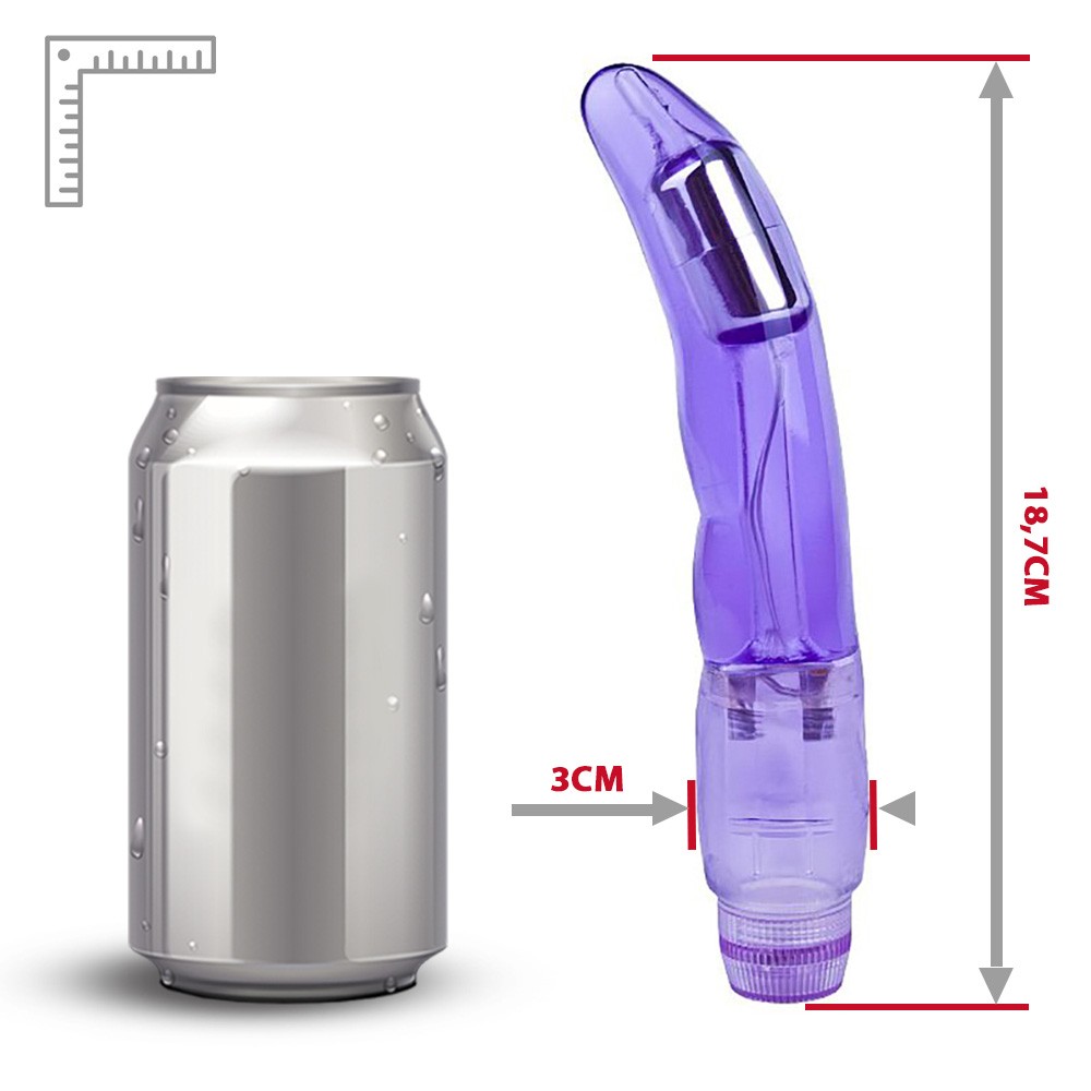 Vibrador Ponto G em Jelly Multivelocidade Big Finger Lil�s em destaque