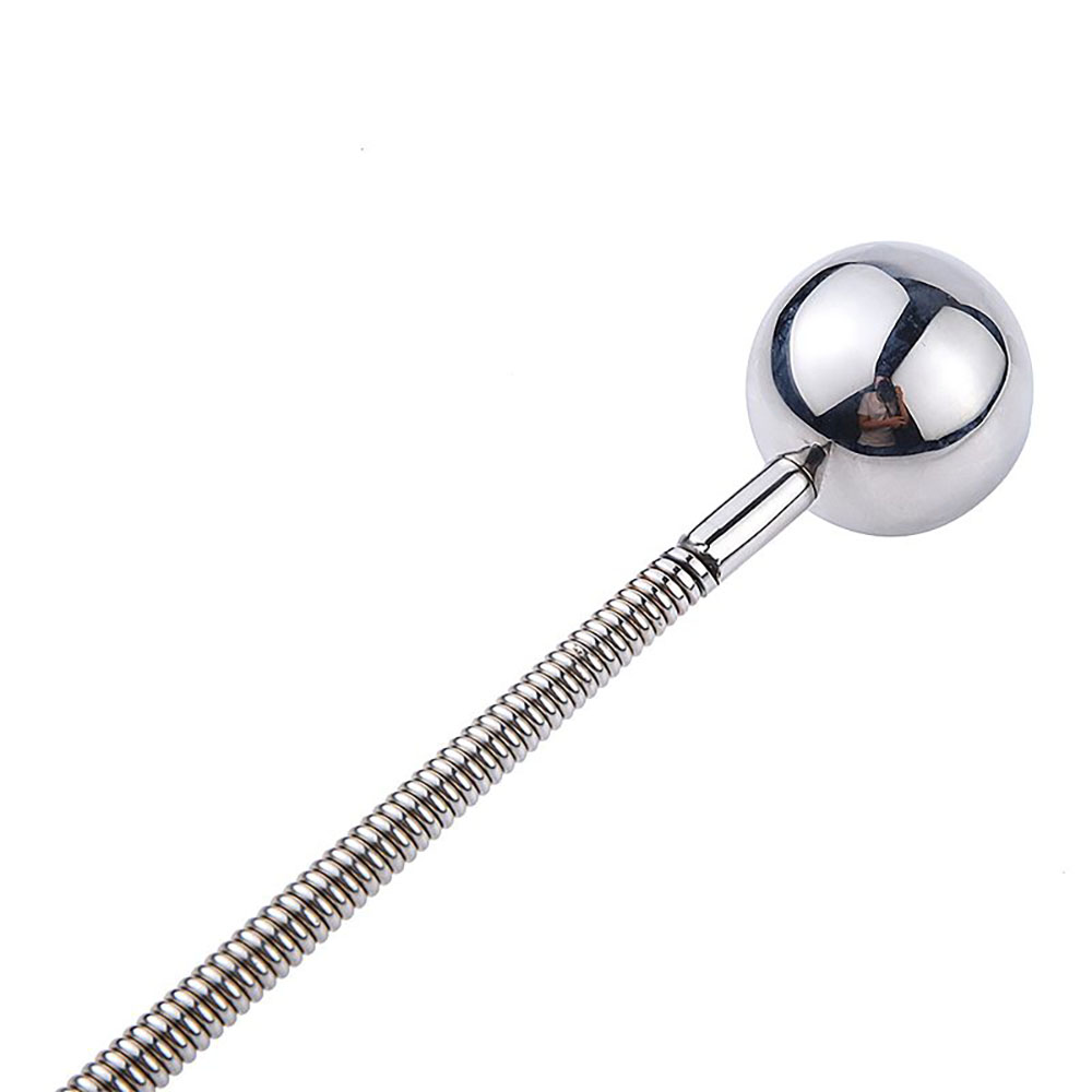 Close-up da ponta com esfera e in�cio da haste flex�vel da Chibata em A�o