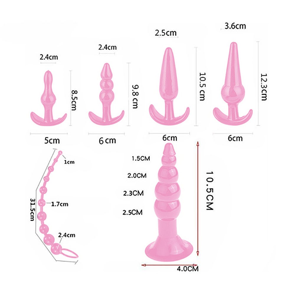Colar anal de bolinhas em silicone rosa em destaque, mostrando o anel de seguran�a e a flexibilidade das bolinhas para estimula��o