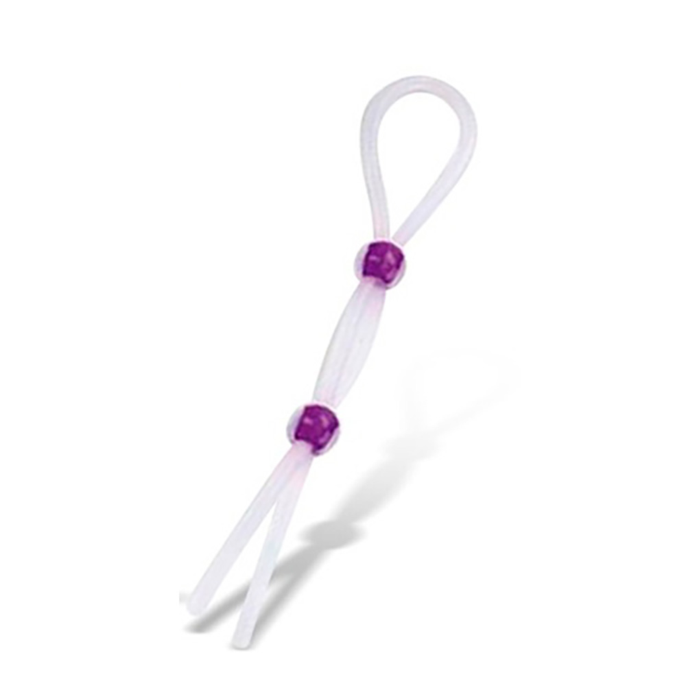 Anel Peniano e Test�culos Ajust�vel em Silicone, vista lateral com detalhe dos ajustadores