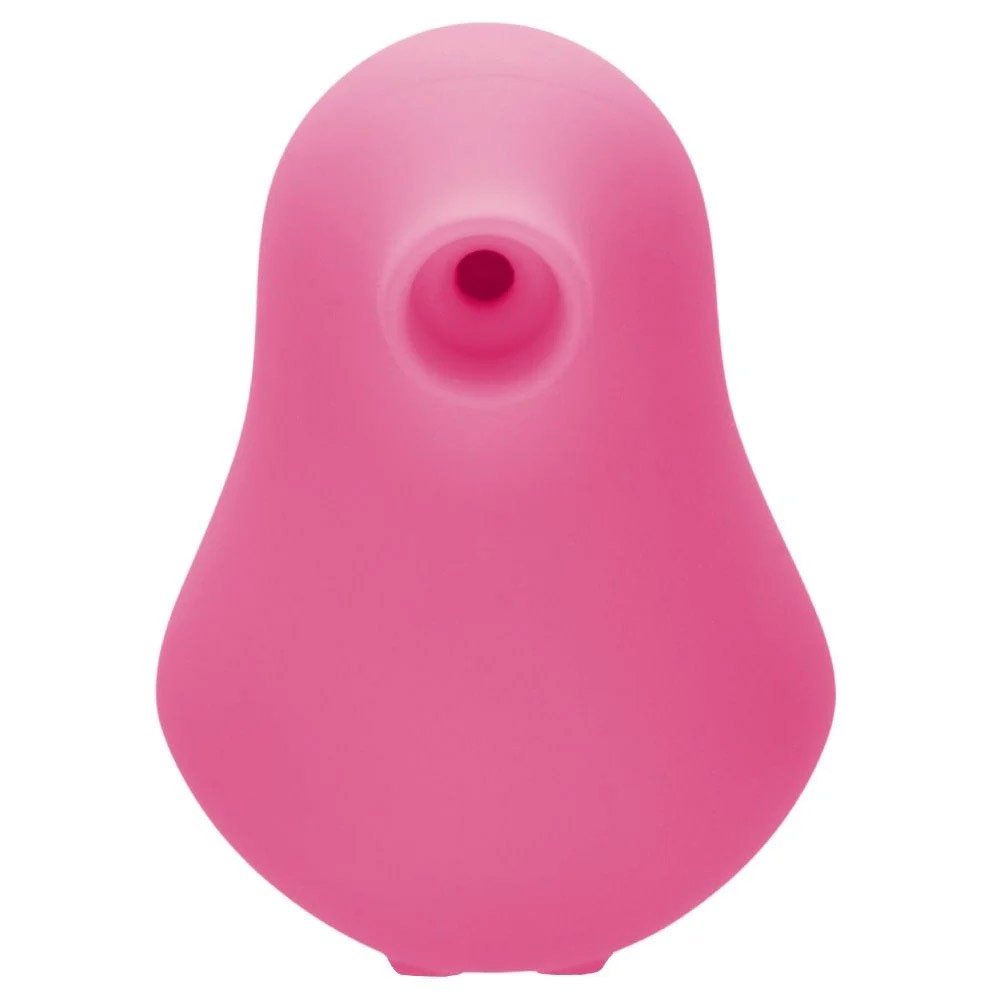 Vibrador para Clit�ris em Silicone Recarreg�vel Passarinho Rosa, vista do bico sugador