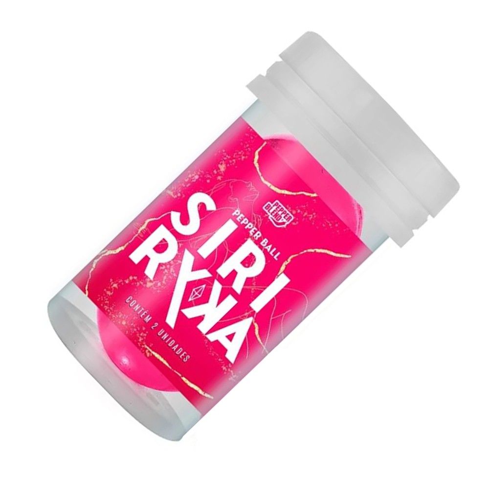 Close da embalagem da Bolinha de �leo Corporal Vegetal Comest�vel Siri Ryca, com foco no nome do produto.
