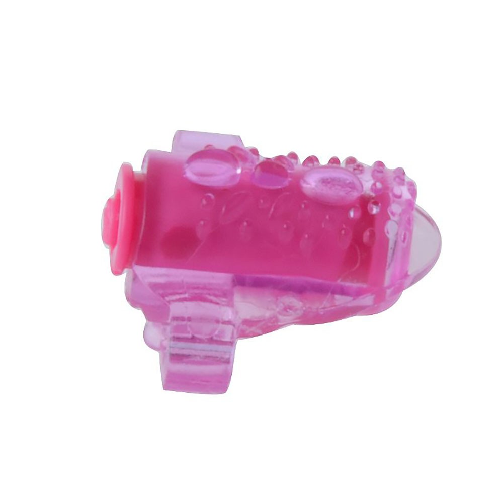 Estimulador de L�ngua Rosa vibrat�rio, detalhe da textura e bolinhas para estimula��o