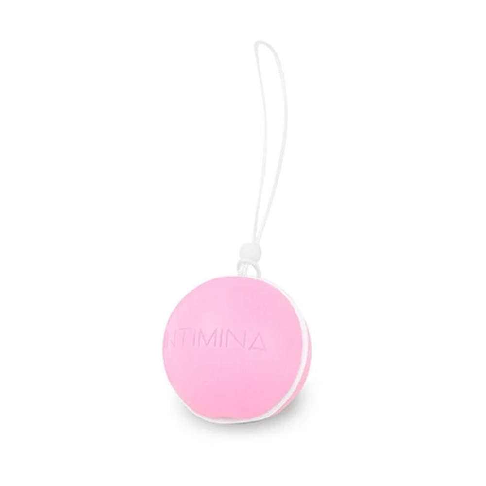 Vista superior da Bola de Pompoarismo Laselle 28g Pink, mostrando a curvatura e o design ergon�mico