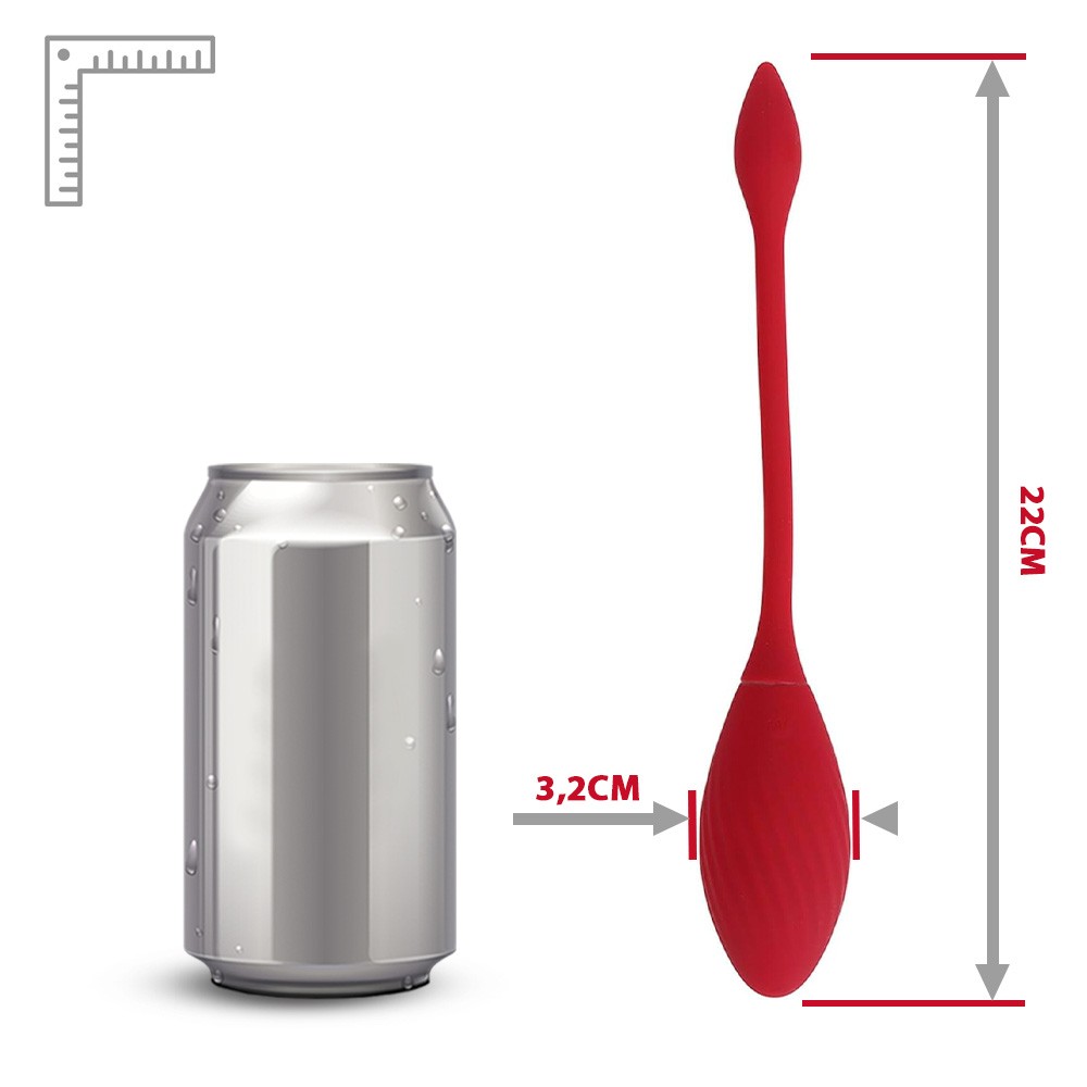 Vibrador Bullet Recarreg�vel em Silicone com 9 Vibra��es e Controle sem Fio ou Via APP Vinho com o controle remoto em destaque, ambos em silicone macio.