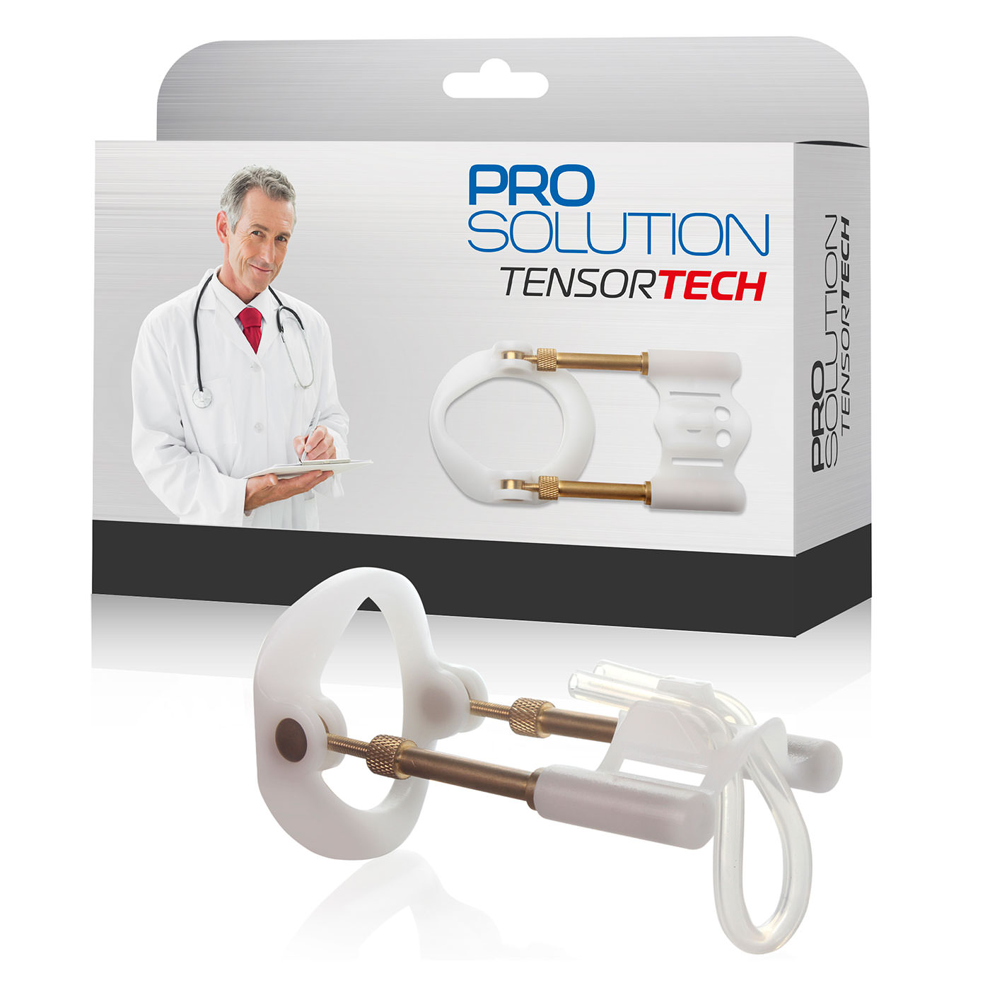 Desenvolvedor Peniano Pro Solution Tensor Tech, Branco - Kit completo com a embalagem do produto e bolsa para transporte