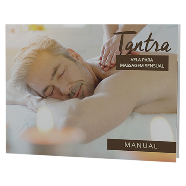 Manual de instru��es da Vela Para Massagem Sensual Tantra Ylang Ylang com imagem ilustrativa de massagem