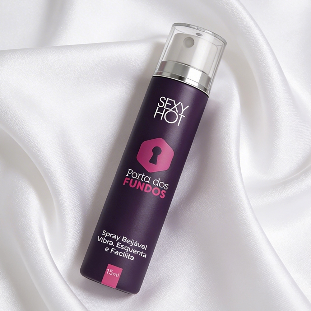 Gel para Sexo Anal Eletrizante Beij�vel Porta Dos Fundos, frasco e embalagem roxos com efeito de luz ao fundo.