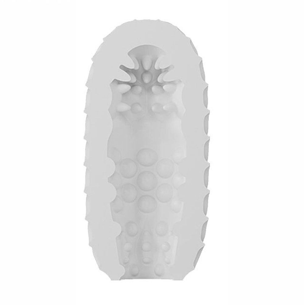 Interior do masturbador masculino Venus-X Coquettish Balls com texturas detalhadas em bolinhas e nervuras