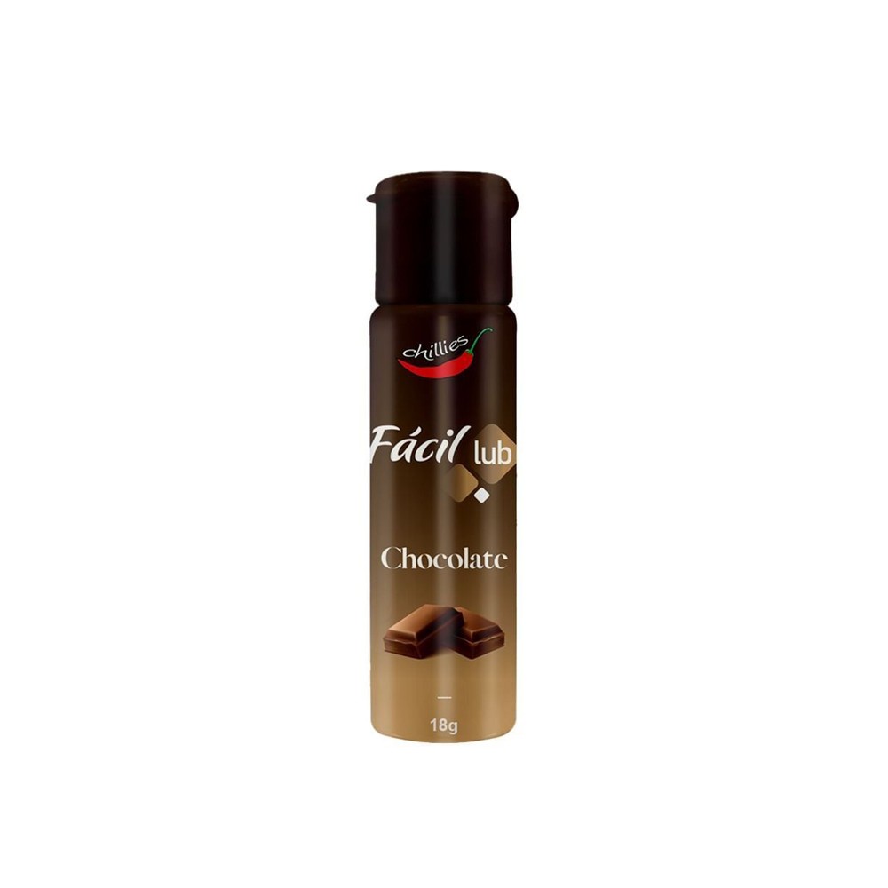 Gel Lubrificante Beij�vel Sabor Chocolate F�cil Lub 18g em vista frontal novamente, enfatizando o nome do produto e o peso