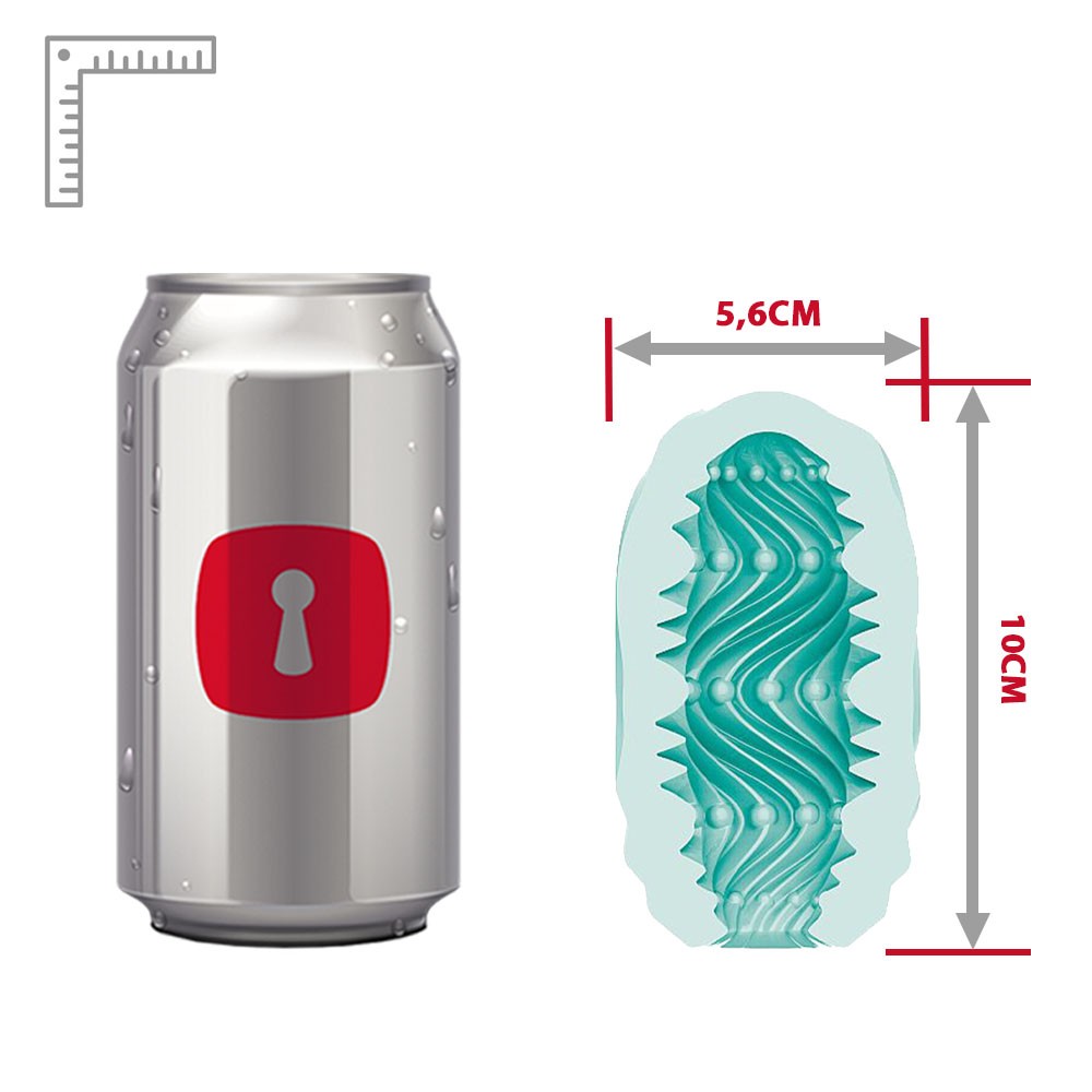 Masturbador masculino Cupid-X Twist Angel, vista da embalagem do produto com o logotipo Pretty Love e informa��es do modelo