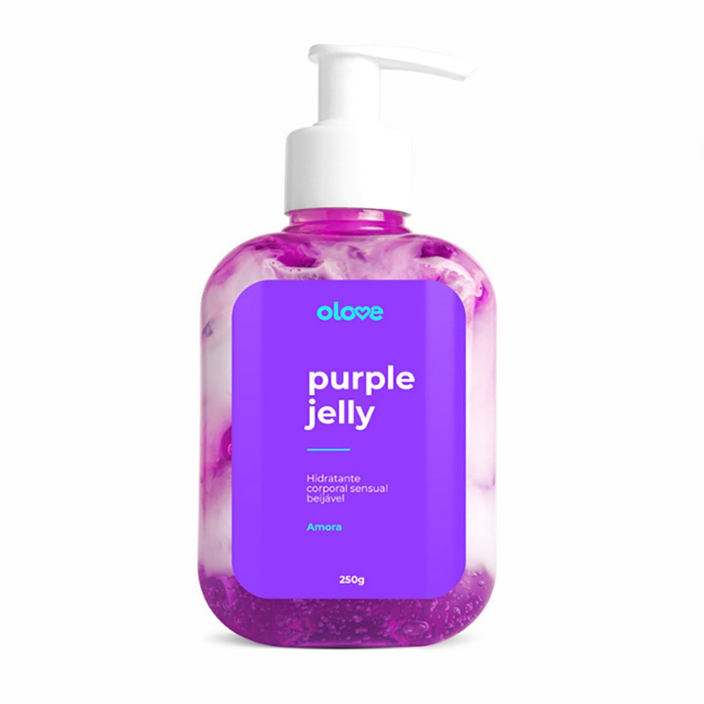 Frasco do Gel Hidratante Corporal Sensual Pink Jelly sabor Amora 250ml em fundo branco