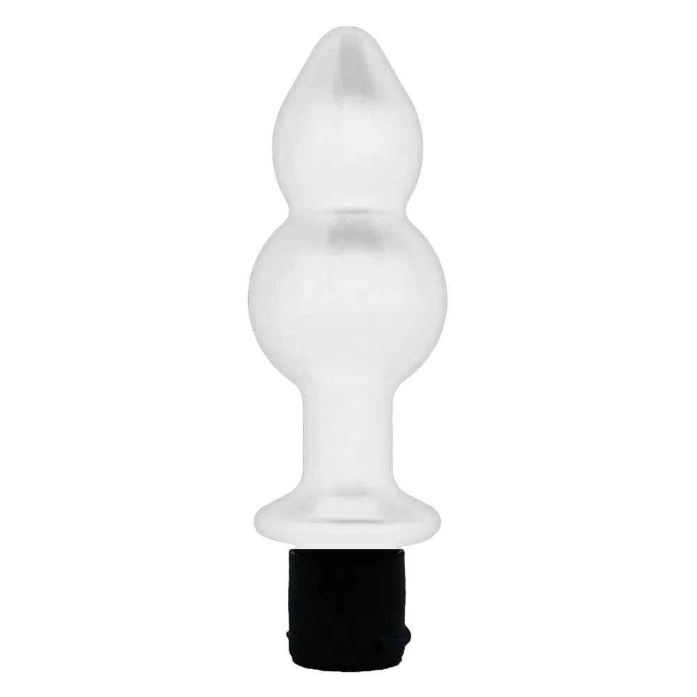 Gel para Sexo Anal Siliconado em Formato de Plug 30ml, vista frontal destacando formato e textura transl�cida