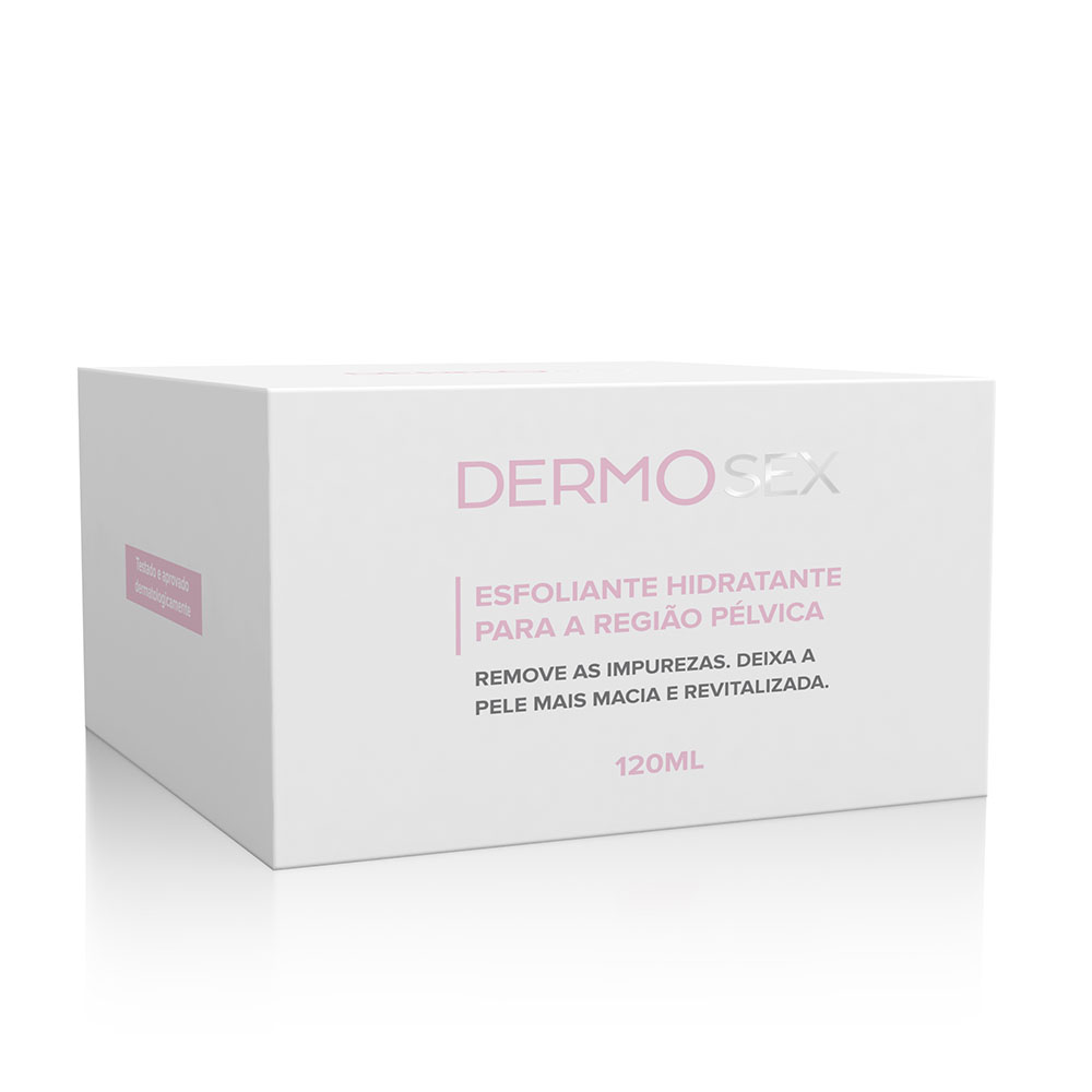 Embalagem externa do Esfoliante e Hidratante DERMOSex para Virilha e �nus 120ml