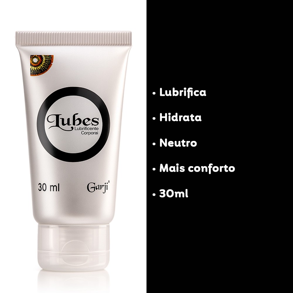 Lubrificante Lubes Neutro 30ml em embalagem, com texto 'Lubrifica', 'Hidrata', 'Neutro', 'Mais conforto', '30ml'