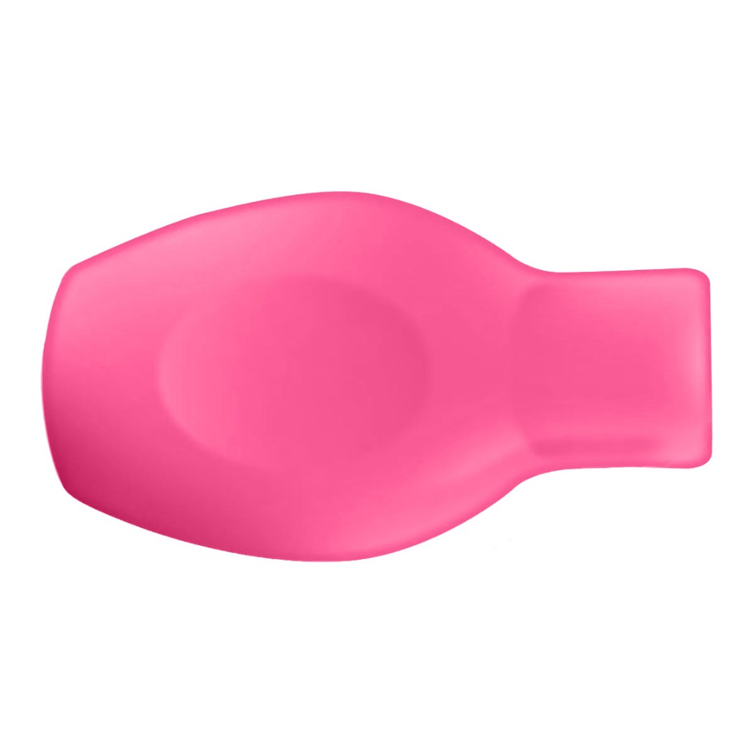 Vista superior da Ducha Higi�nica �ntima 100ml Pink, mostrando o formato anat�mico do bulbo rosa