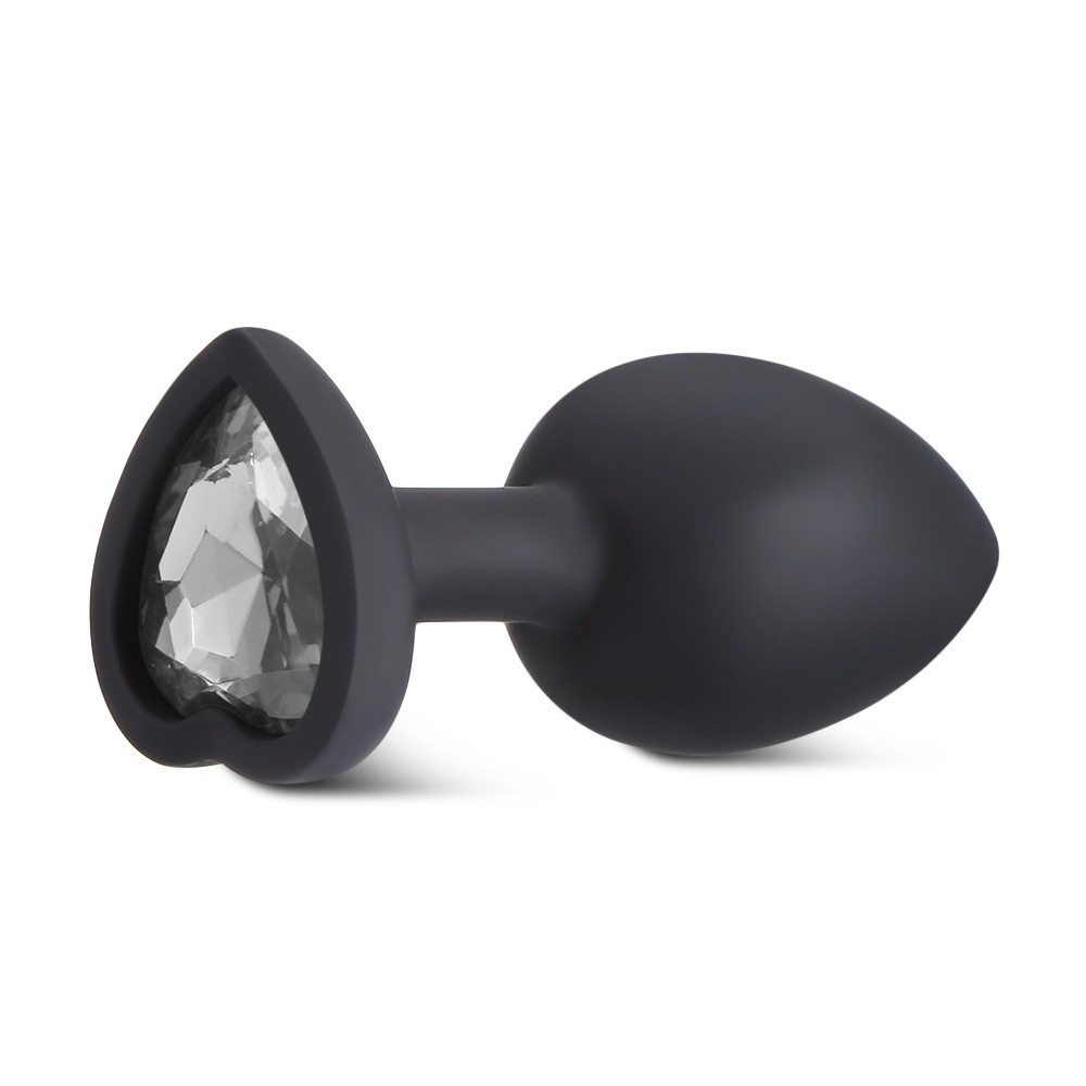 Vista da base em formato de cora��o do Plug Anal Silicone em destaque, enfatizando o design rom�ntico e a seguran�a