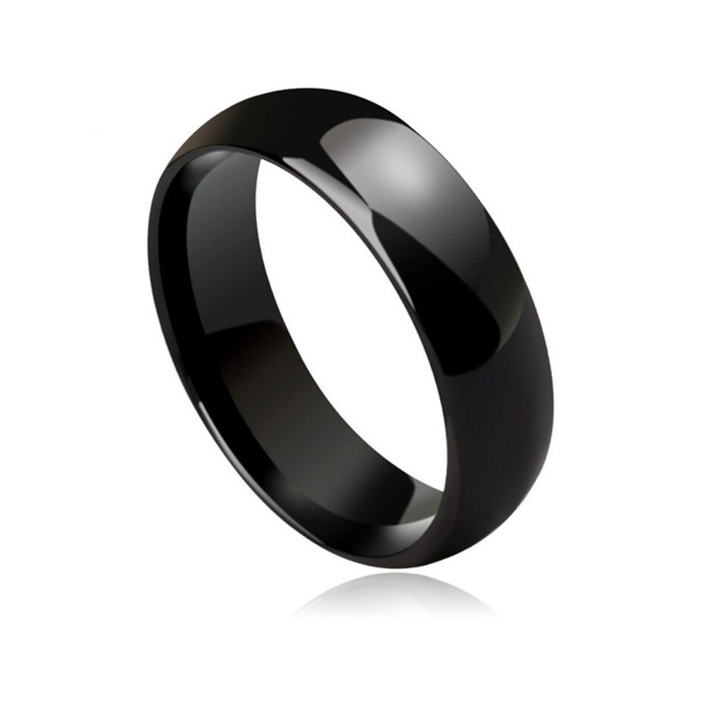 Anel Peniano em A�o Prolongador de Ere��o 5,0cm Preto em vista lateral, evidenciando o brilho do a�o
