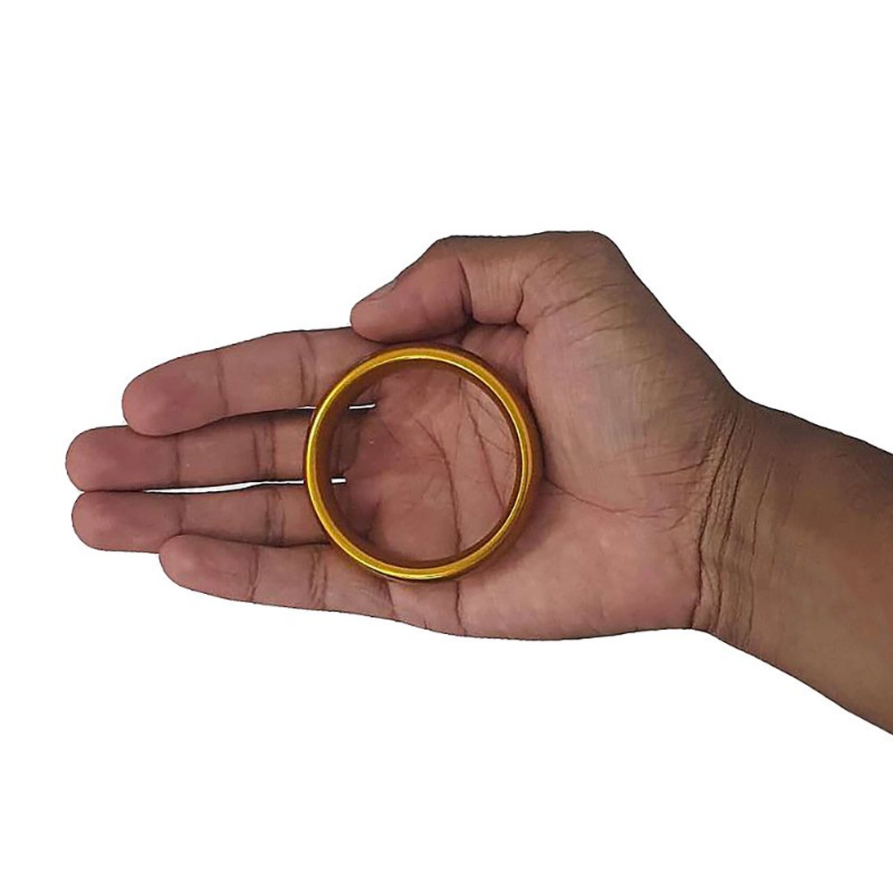 Anel Peniano em A�o Prolongador de Ere��o Dourado 5cm - Imagem 5