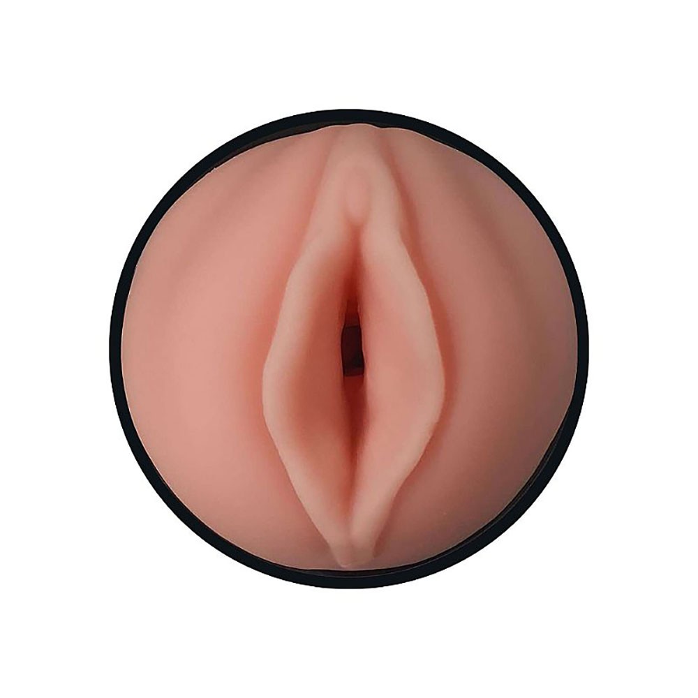 Masturbador Vagina em CyberSkin formato lanterna, detalhe da abertura interna realista