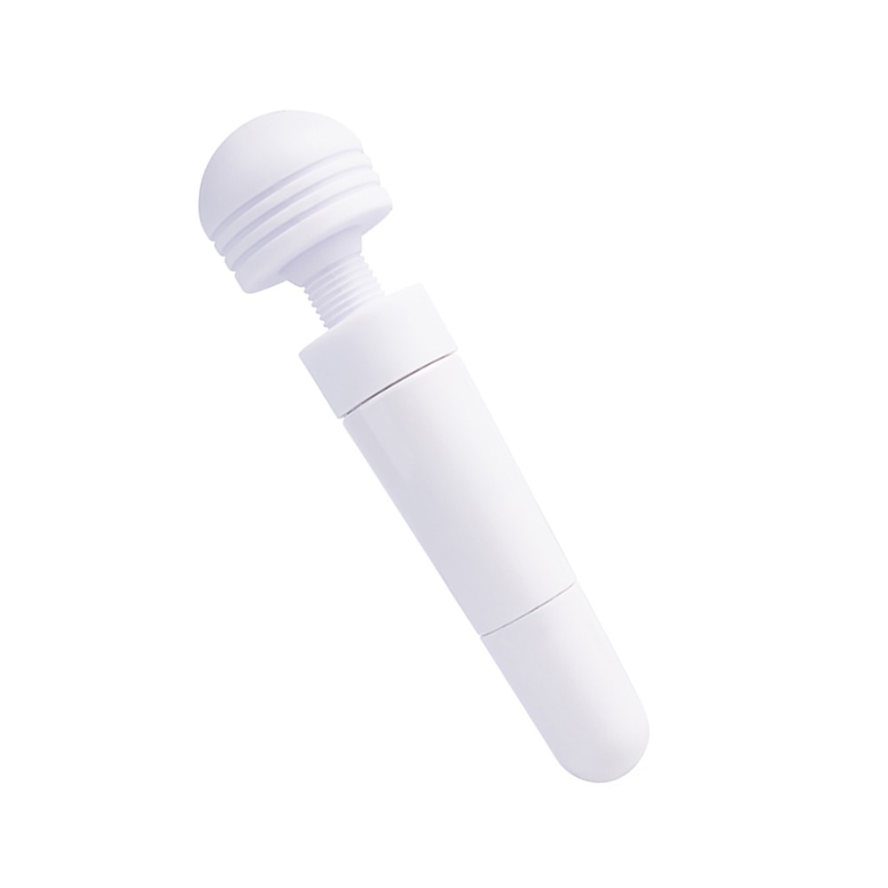 Massageador Er�tico em Silicone e ABS com Vibro Branco - vista de cima