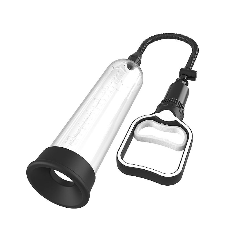 Bomba Peniana Manual com Bocal de Silicone, vista de cima do cilindro transparente