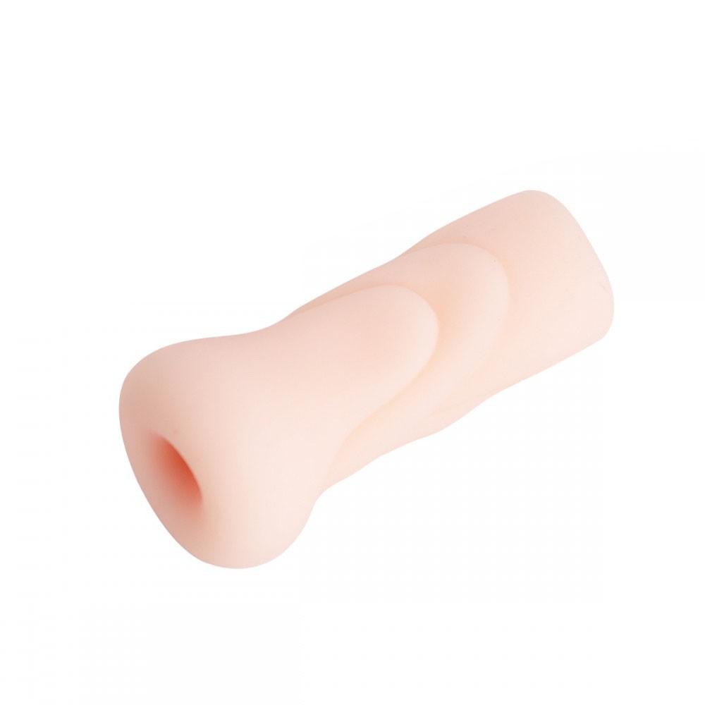 Masturbador Masculino em Cyberskin Formato �nus com Textura Interna Bege, vis�o de cima mostrando o design suave e anat�mico