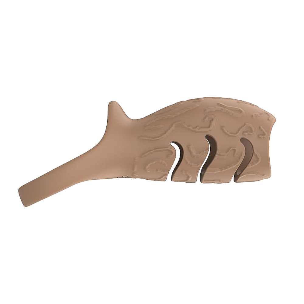 Capa Peniana Vazada com Vibrador Recarreg�vel em Silicone com 9 Vibra��es e Controle APP Jay Marrom - Imagem de perfil do produto.