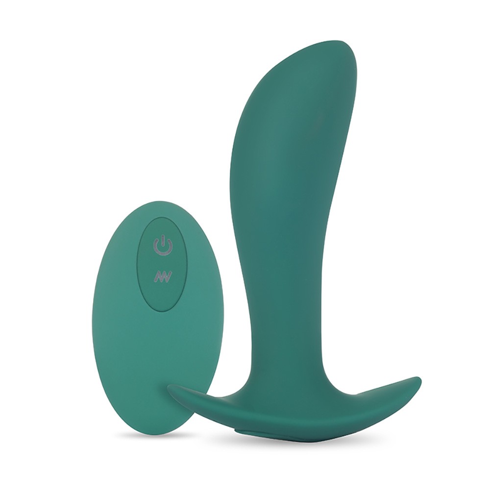 Estimulador de Pr�stata The High Verde com controle sem fio, vista lateral