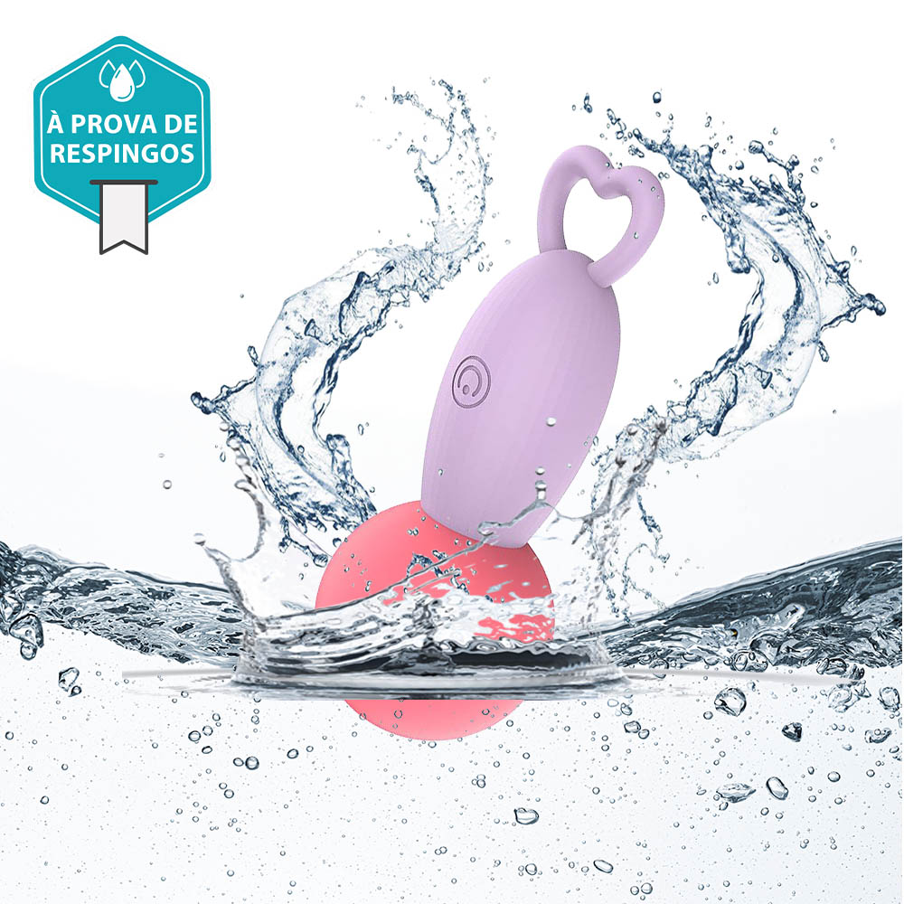 Massageador Er�tico Mini Recarreg�vel em Silicone com 10 Vibra��es Ball Lil�s - � prova de respingos